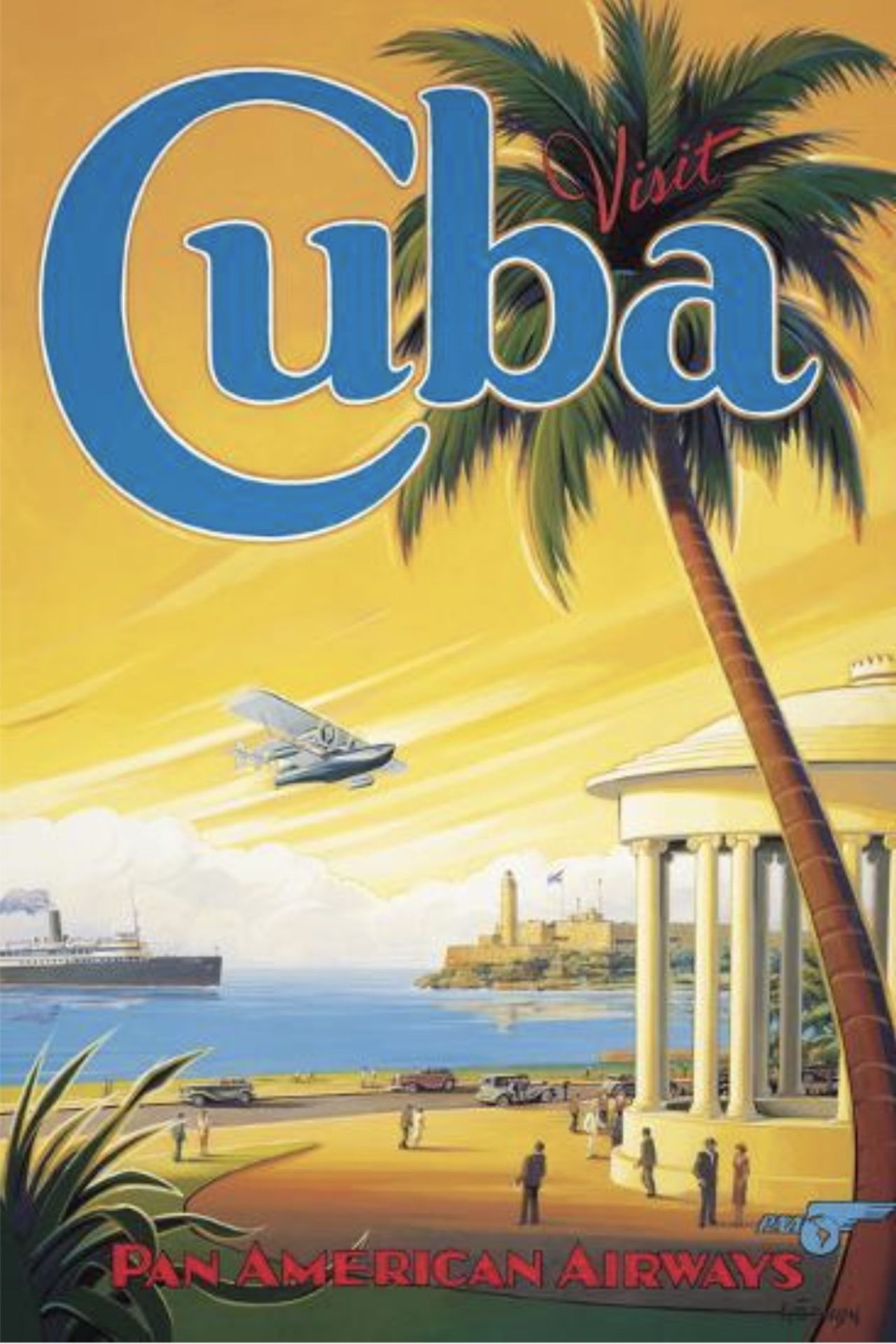 "Visit Cuba, Pan American Airways" Poster