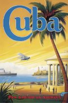 "Visit Cuba, Pan American Airways" Poster