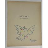 Pablo Picasso original Crayon Drawing Dove