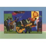 Romare Bearden "Jamming at the Savoy, 1980" Offset Lithograph