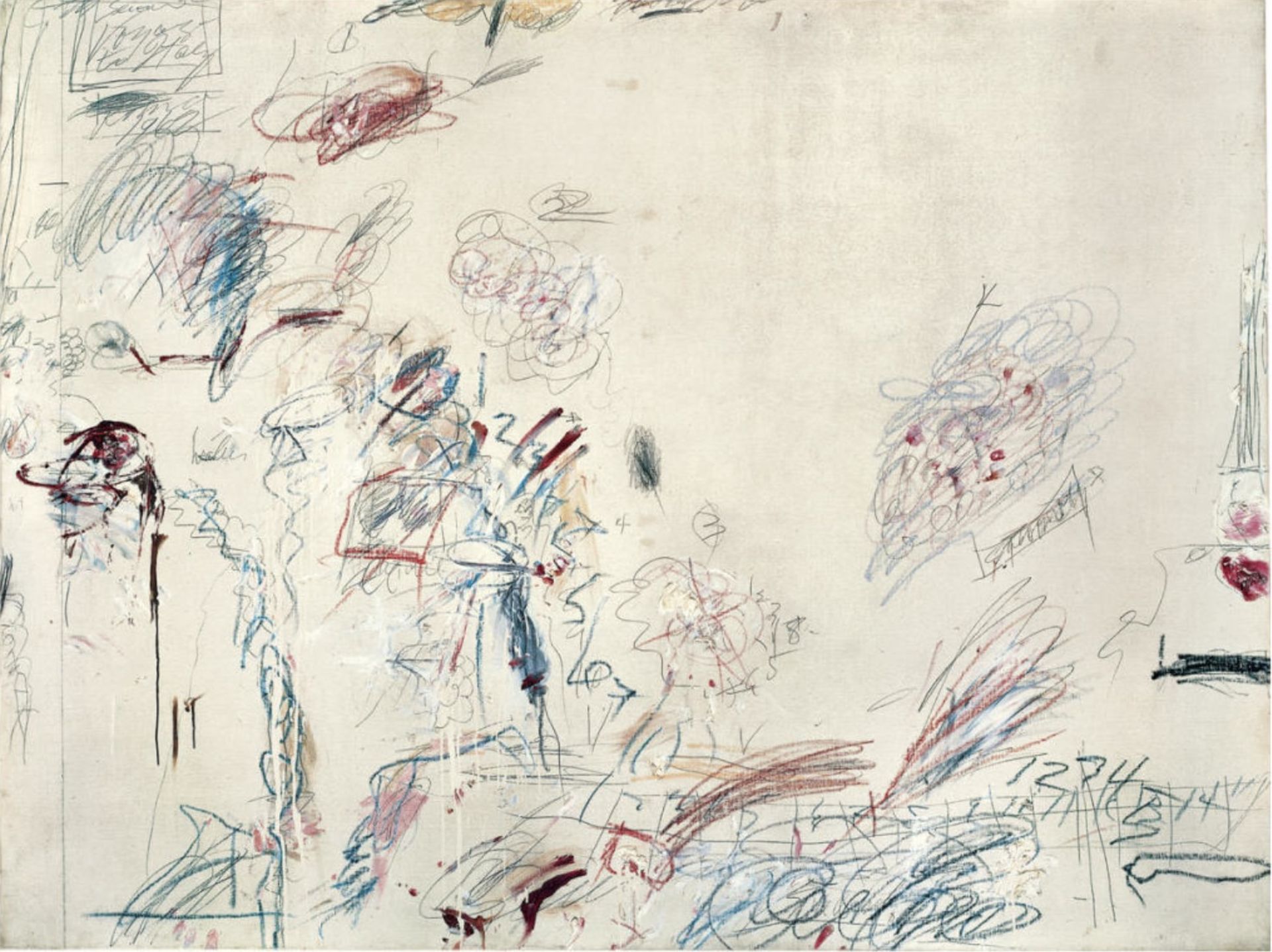 Cy Twombly "Second Voyage to Italy, 1962" Offset Lithograph