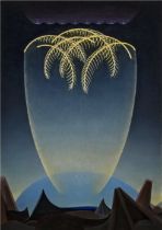 Agnes Pelton "Messengers, 1932" Offset Lithograph