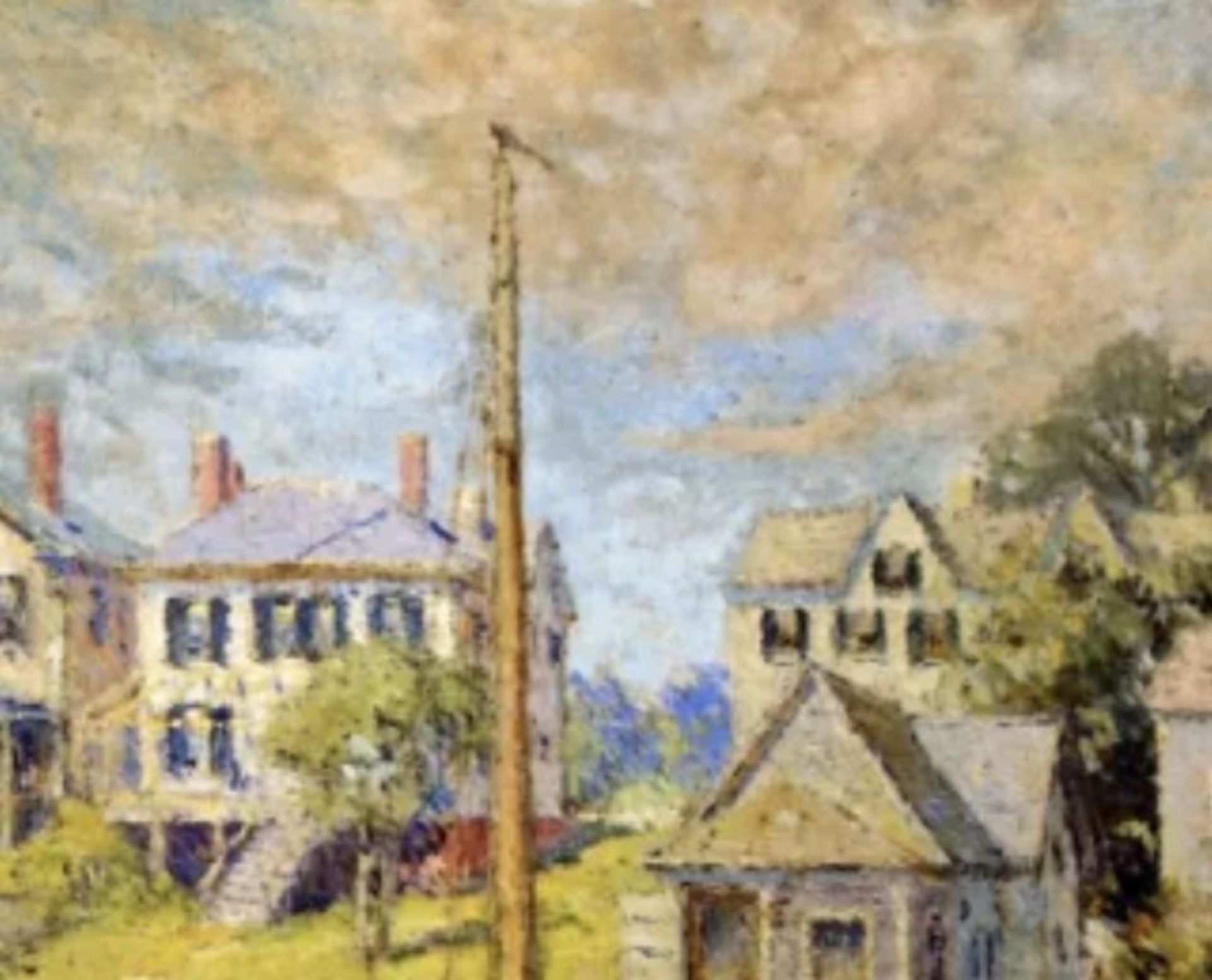 Colin Campbell Cooper "At Edgartown, Marthas Vinyard" Oil Painting - Image 3 of 5