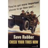 World War II "Save Rubber" Poster