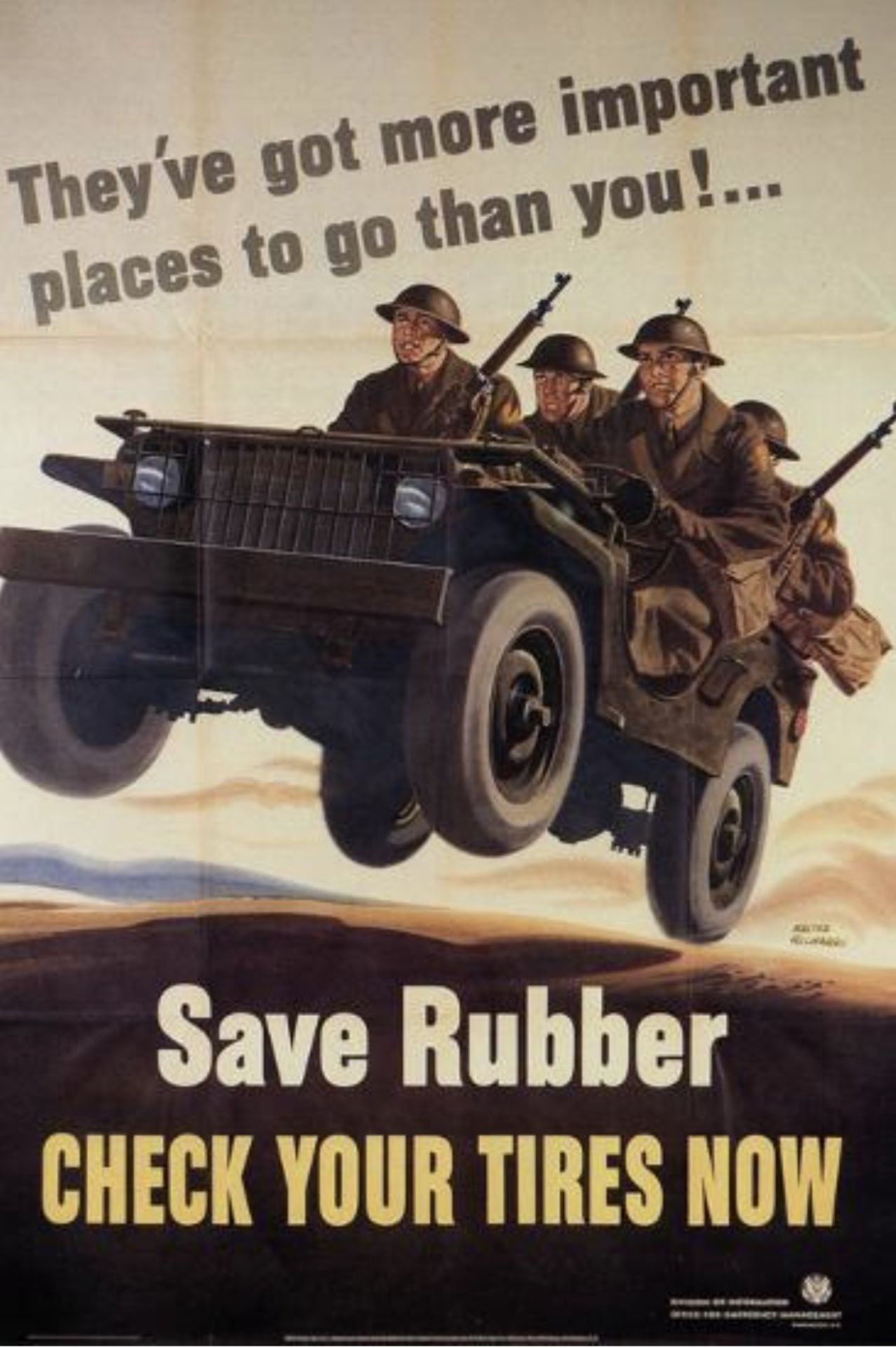 World War II "Save Rubber" Poster