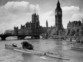 World War II, London, U-Boat, 1945