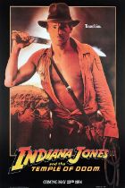 Indiana Jones "The Temple of Doom, 1984" Movie Poster