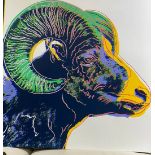 Andy Warhol, "Bighorn Ram" from 'Endangered Species' 1983 Silkscreen