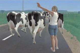 Alex Colville "Stop for Cows, 1967" Offset Lithograph