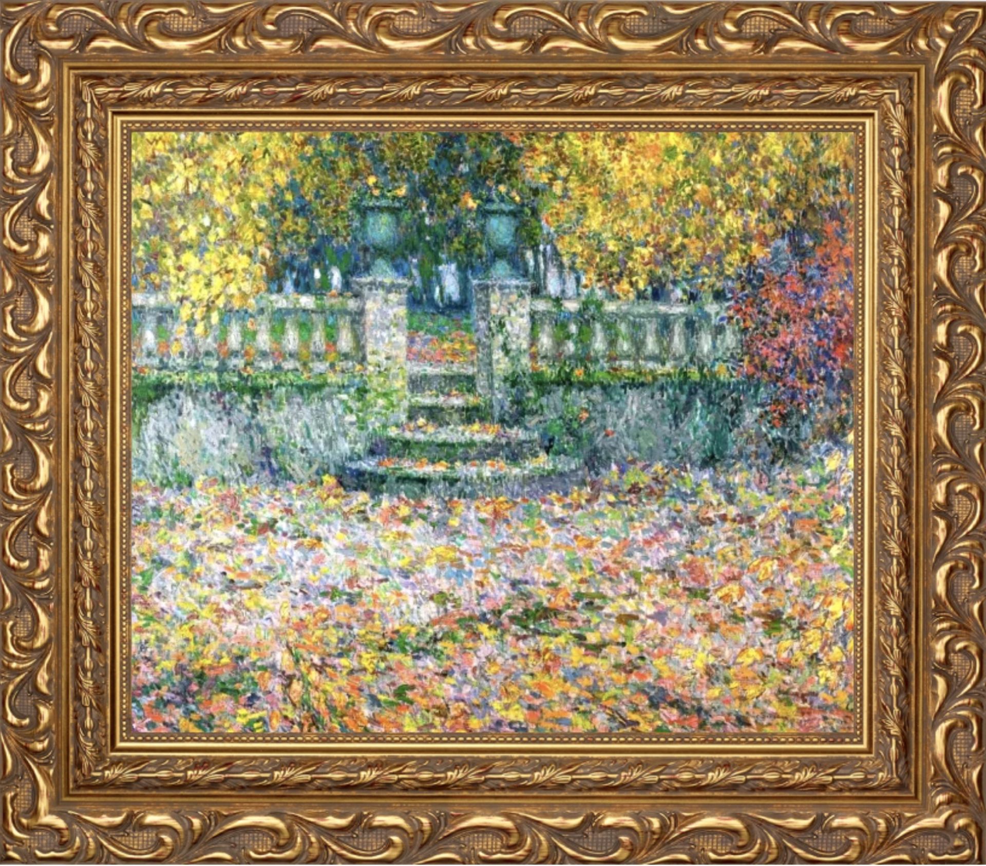 Henri Le Sidaner "The Terrace, Autumn, Gerberoy" Painting