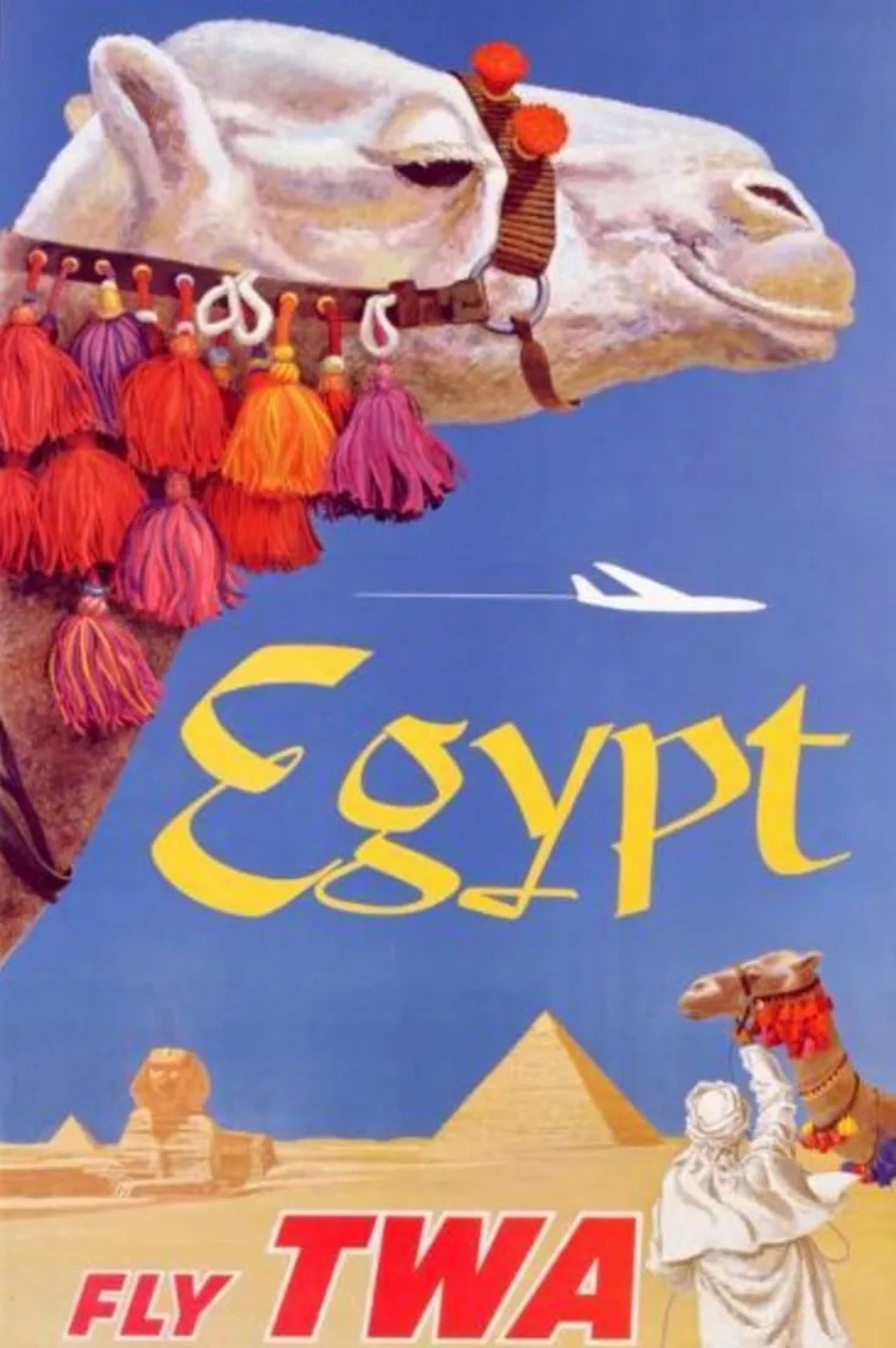 Trans World Airlines "Egypt" Travel Poster
