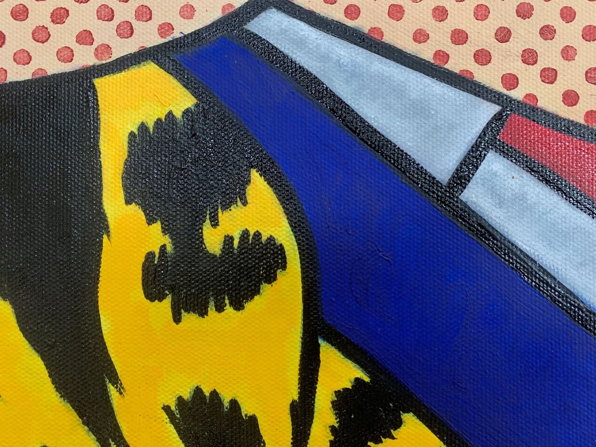 Roy Lichtenstein "In the Car" Oil Painting - Image 3 of 5