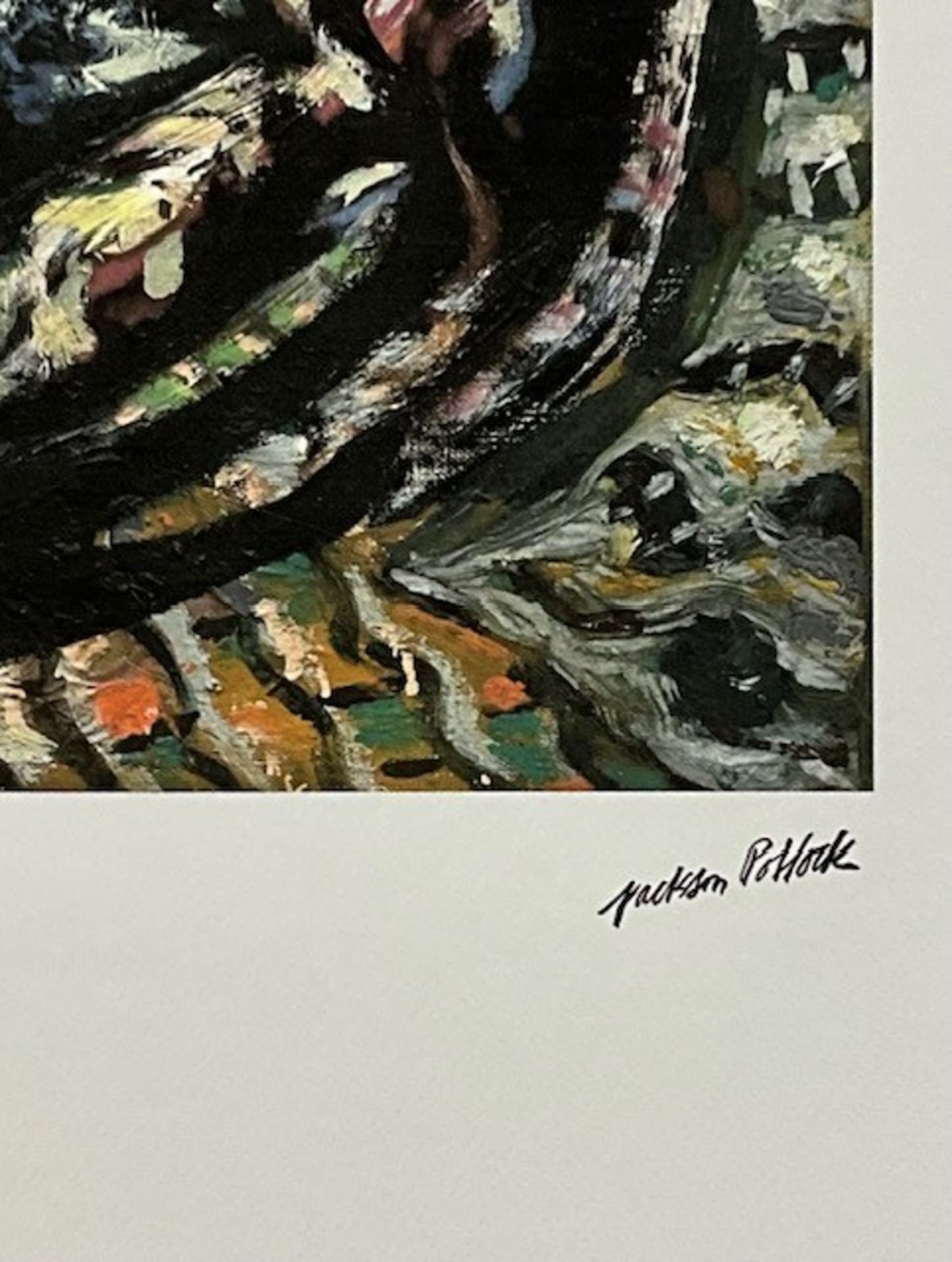 After Jackson Pollock Stamped Hand Numbered Lithograph Print - Image 4 of 8