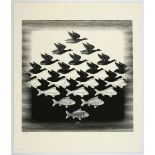 M.C. Escher "Sky and Water I" Etching
