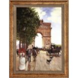 Jean Beraud "Arc de Triomphe, Paris" Oil Painting