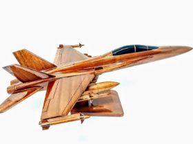 F18 Super Hornet Wooden Scale Desk Display