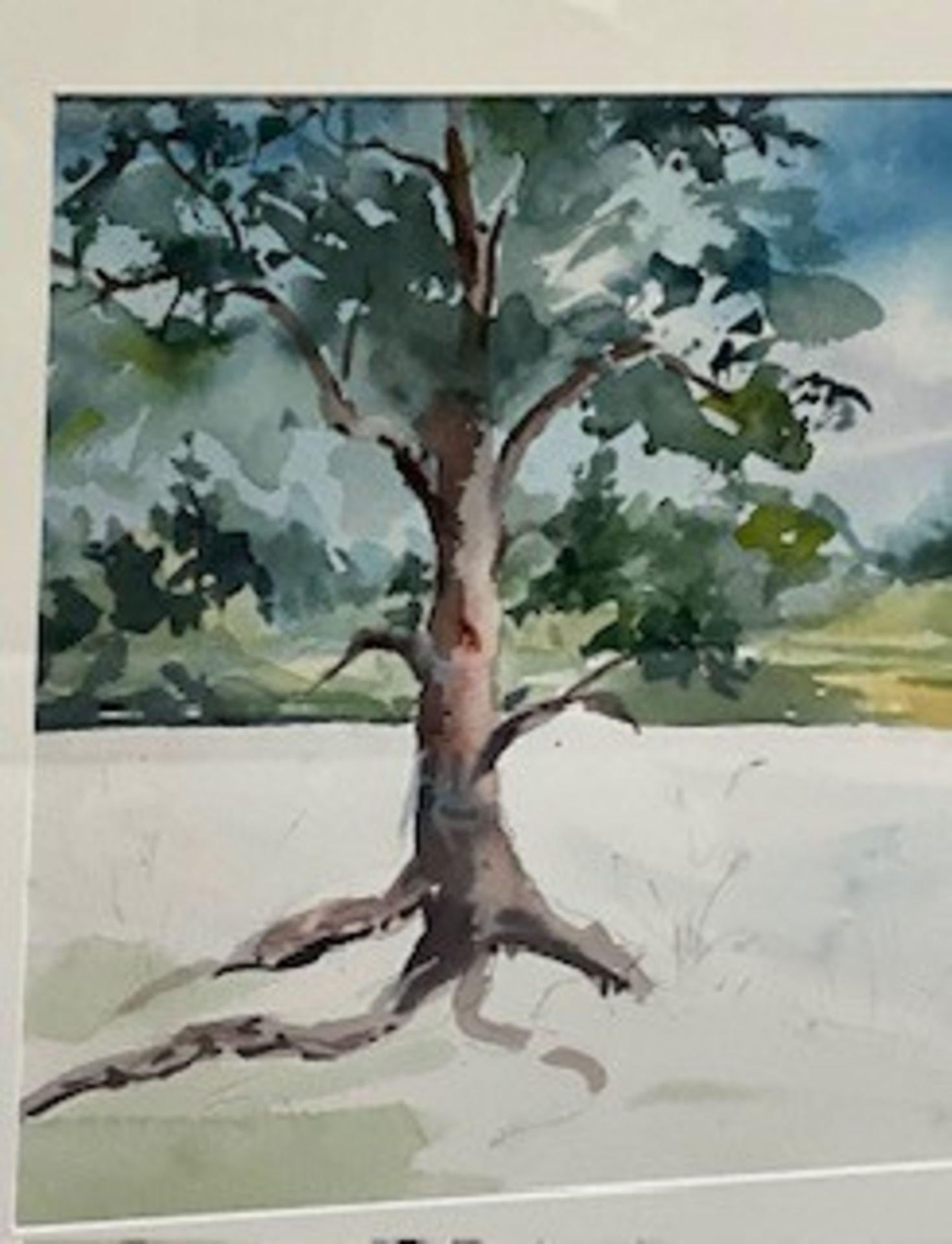 Fairfield Porter “Landscape Study&rdquo; Watercolor on Paper - Image 5 of 8