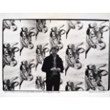 FRED MCDARRAH Andy Warhol with his Cow Wallpaper, Castelli Gallery Photo