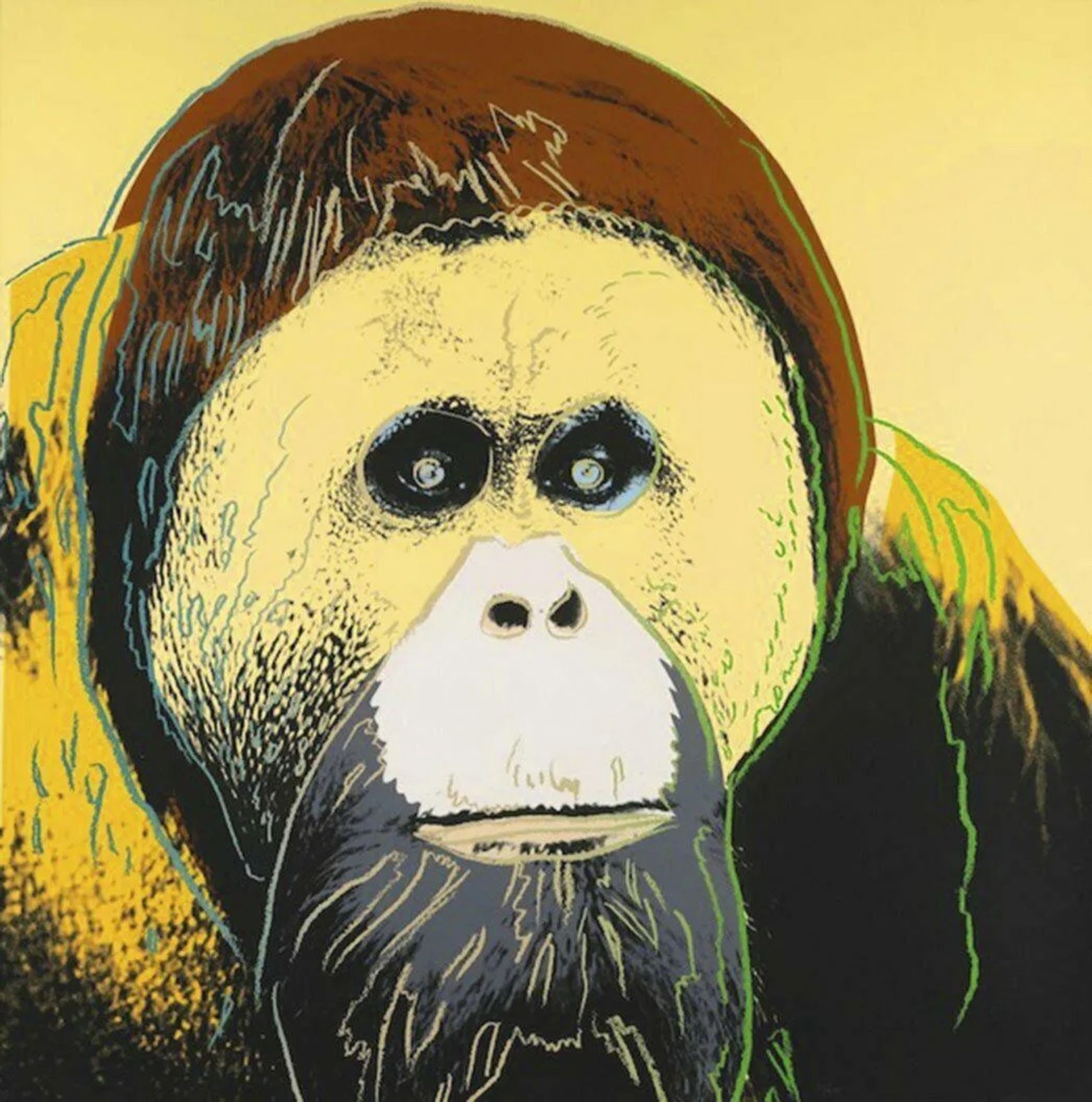 Andy Warhol, "Orangutan" from 'Endangered Species' 1983 Silkscreen
