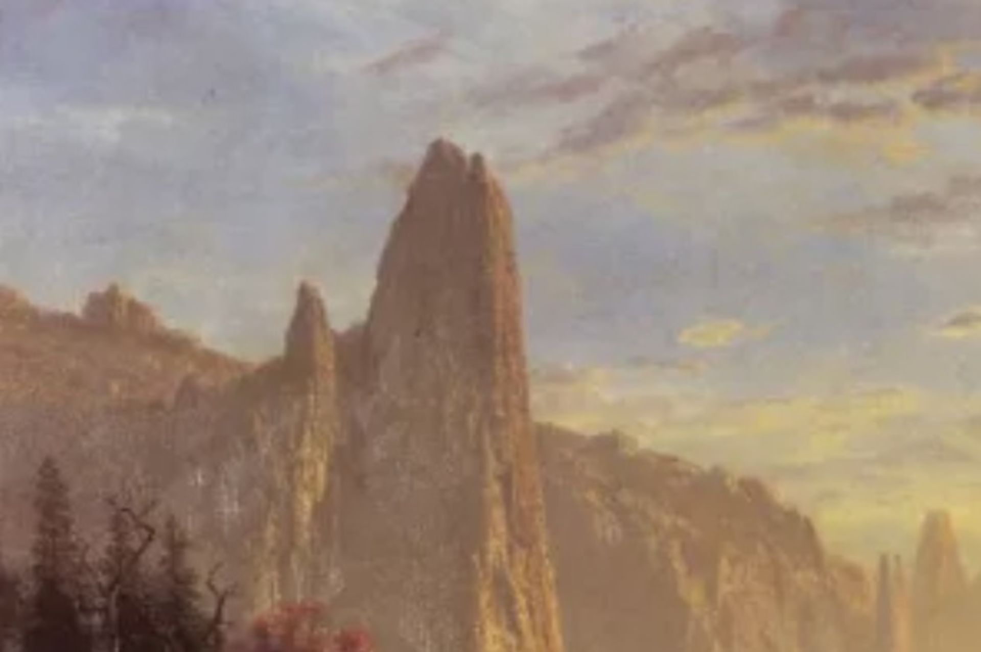 Albert Bierstadt "Yosemite Valley" Oil Painting - Image 2 of 5