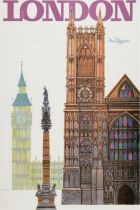 David Klein "London, England" TWA Travel Poster