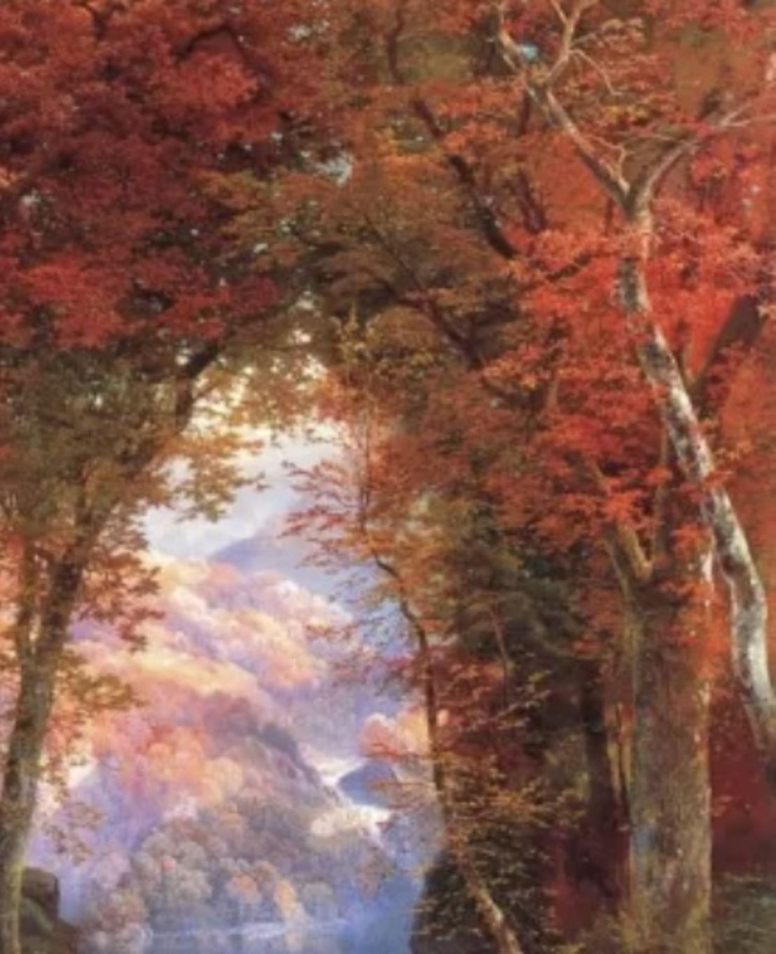 Thomas Moran "Under the Trees" Oil Painting - Image 3 of 5
