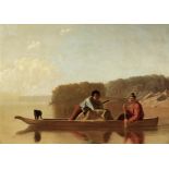 George Caleb Bingham "The Trappers Return, 1851" Offset Lithograph