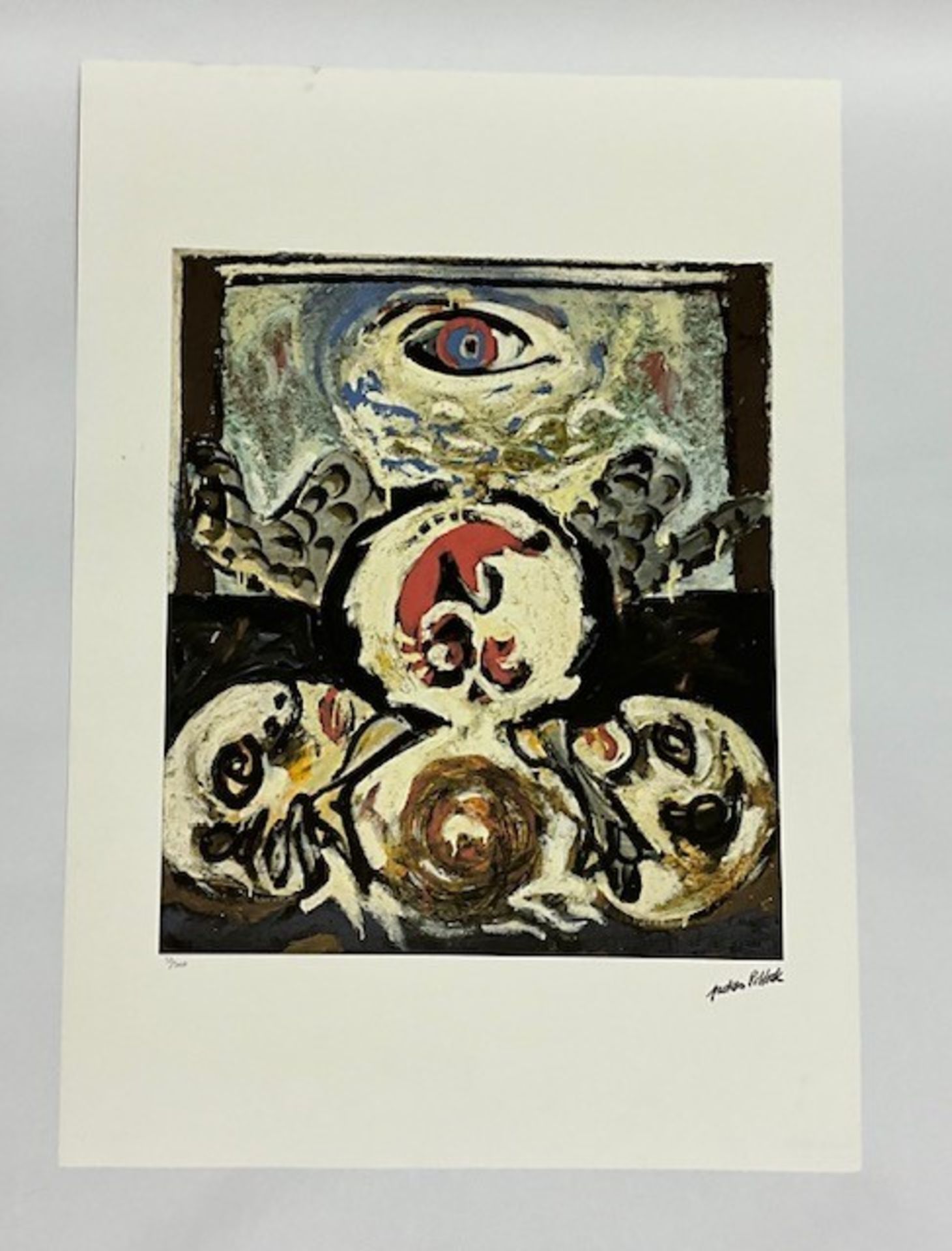 After Jackson Pollock Stamped Hand Numbered Lithograph Print - Bild 3 aus 8