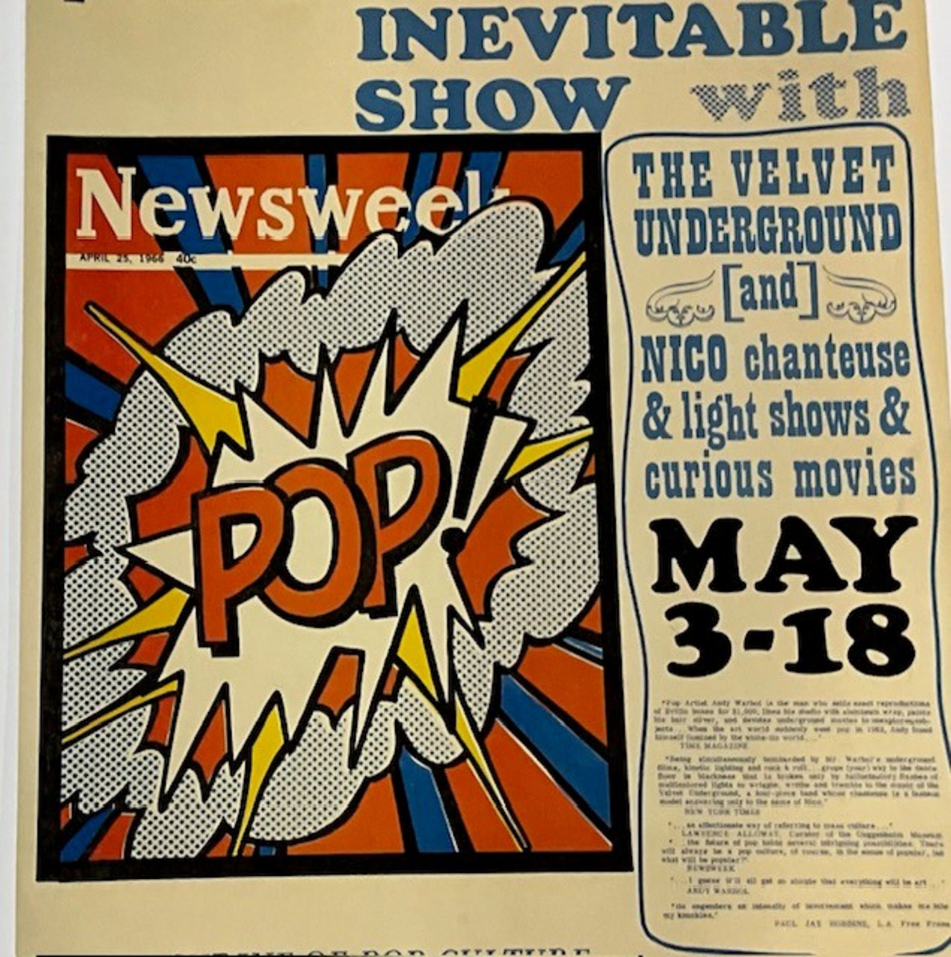 Andy Warhol The Plastic Inevitable Show Poster - Bild 2 aus 5