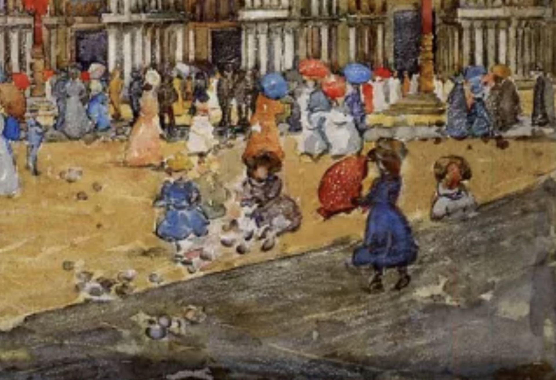 Maurice Brazil Prendergast "St. Marks, Vencie" Painting - Image 2 of 5