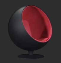 Pair of 1/6 Scale Ball Chairs Desk Displays