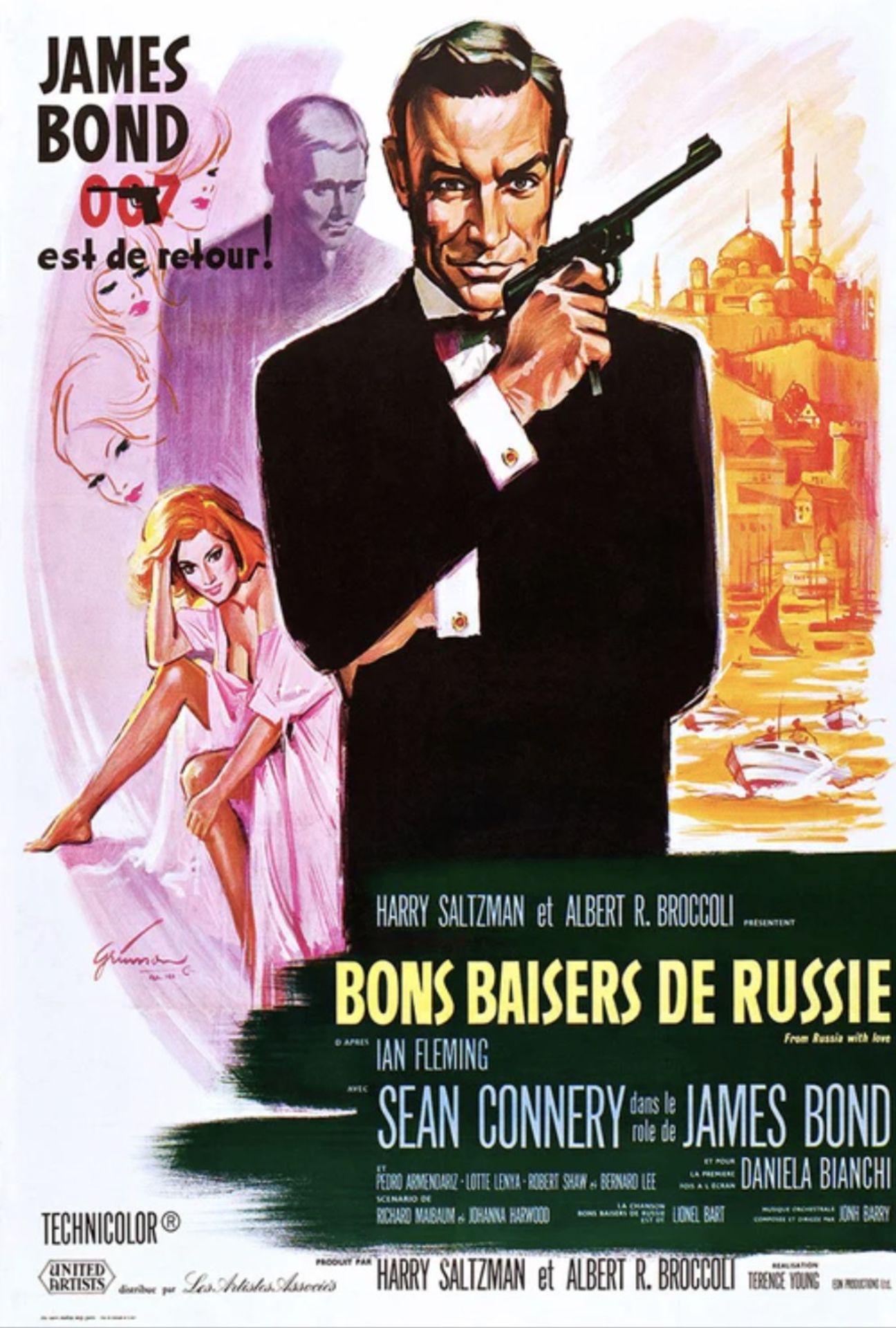 James Bond "From Russia With Love, 1963" French, Movie Poster