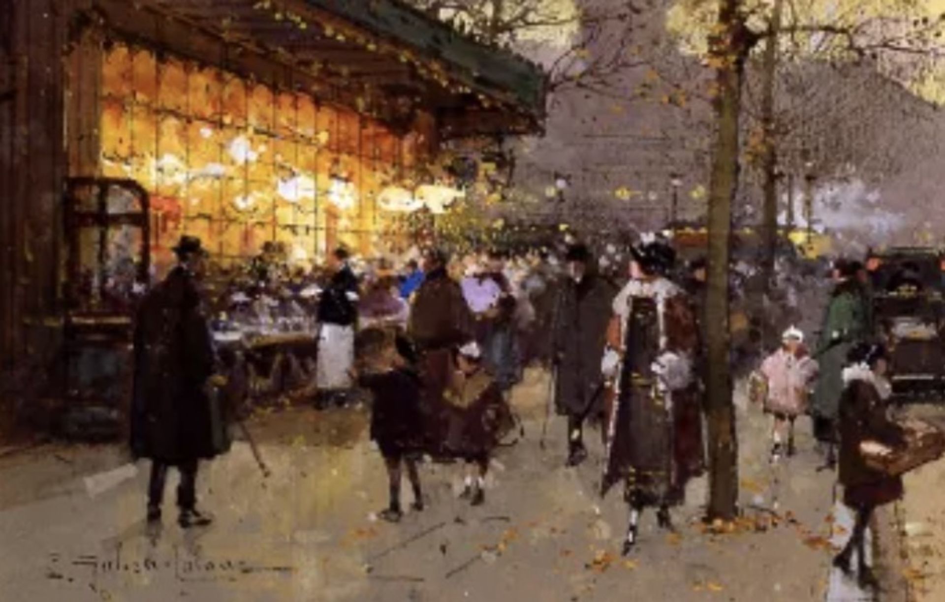 Eugene Galien Laloue "Place de la Republique" Oil Painting - Image 5 of 5