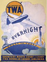 Trans World Airlines "Coast to Coast, 1934" Poster