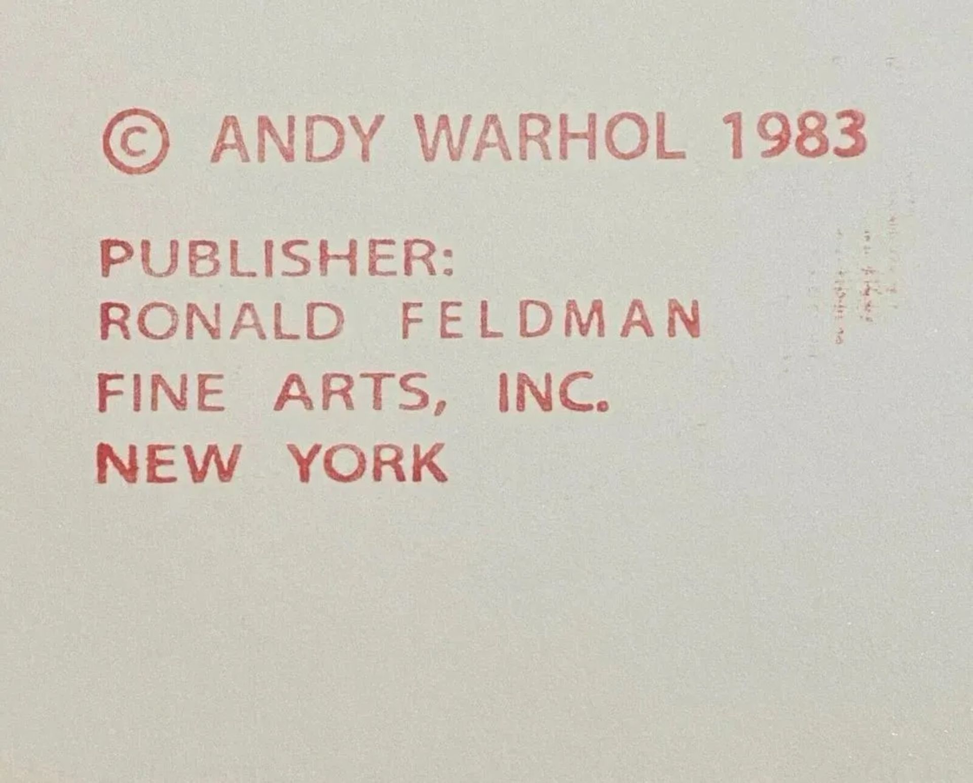 Andy Warhol, "African Elephant" from 'Endangered Species' 1983, Trialproof Silkscreen - Bild 2 aus 2