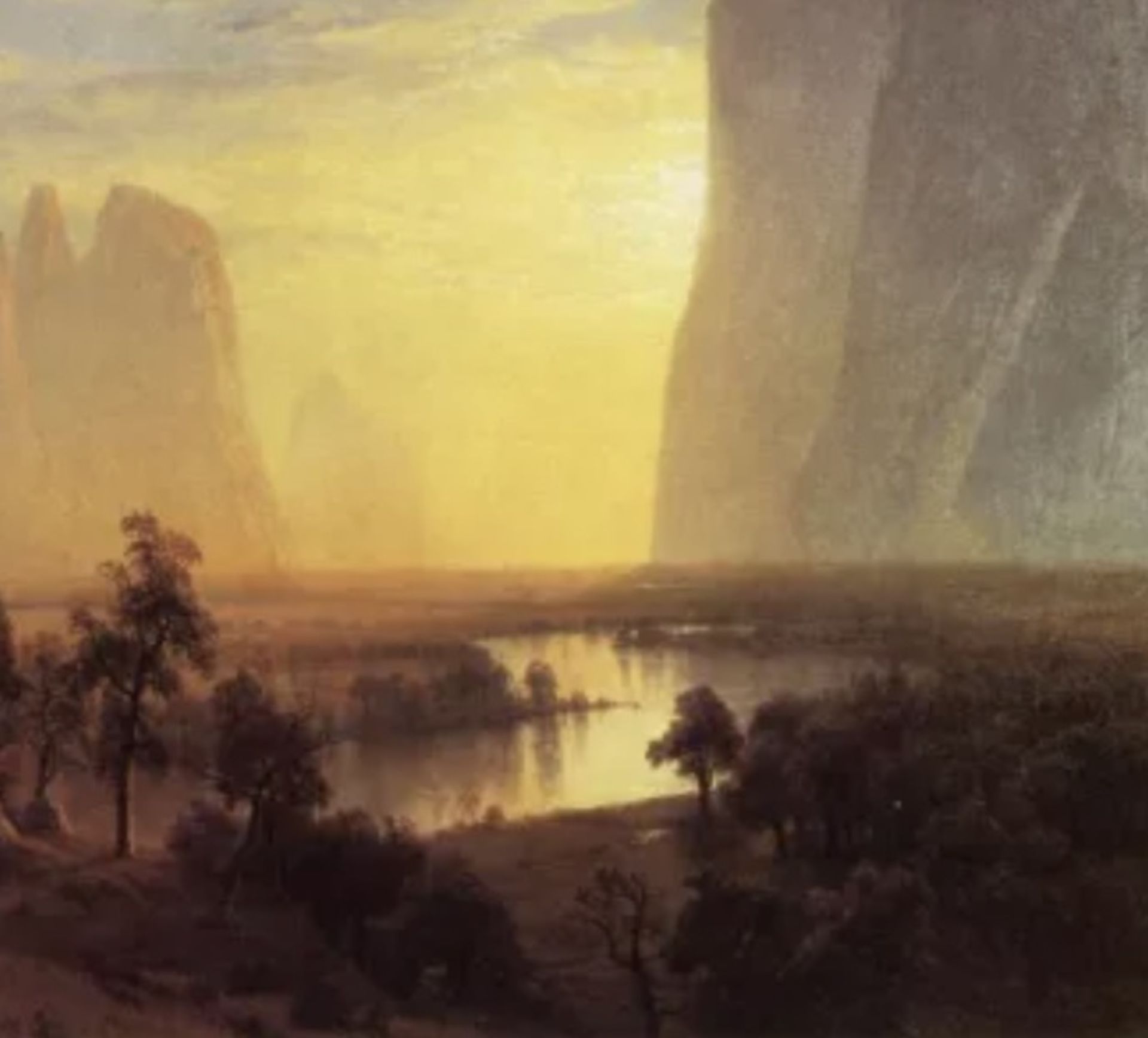 Albert Bierstadt "Yosemite Valley" Oil Painting - Image 4 of 5