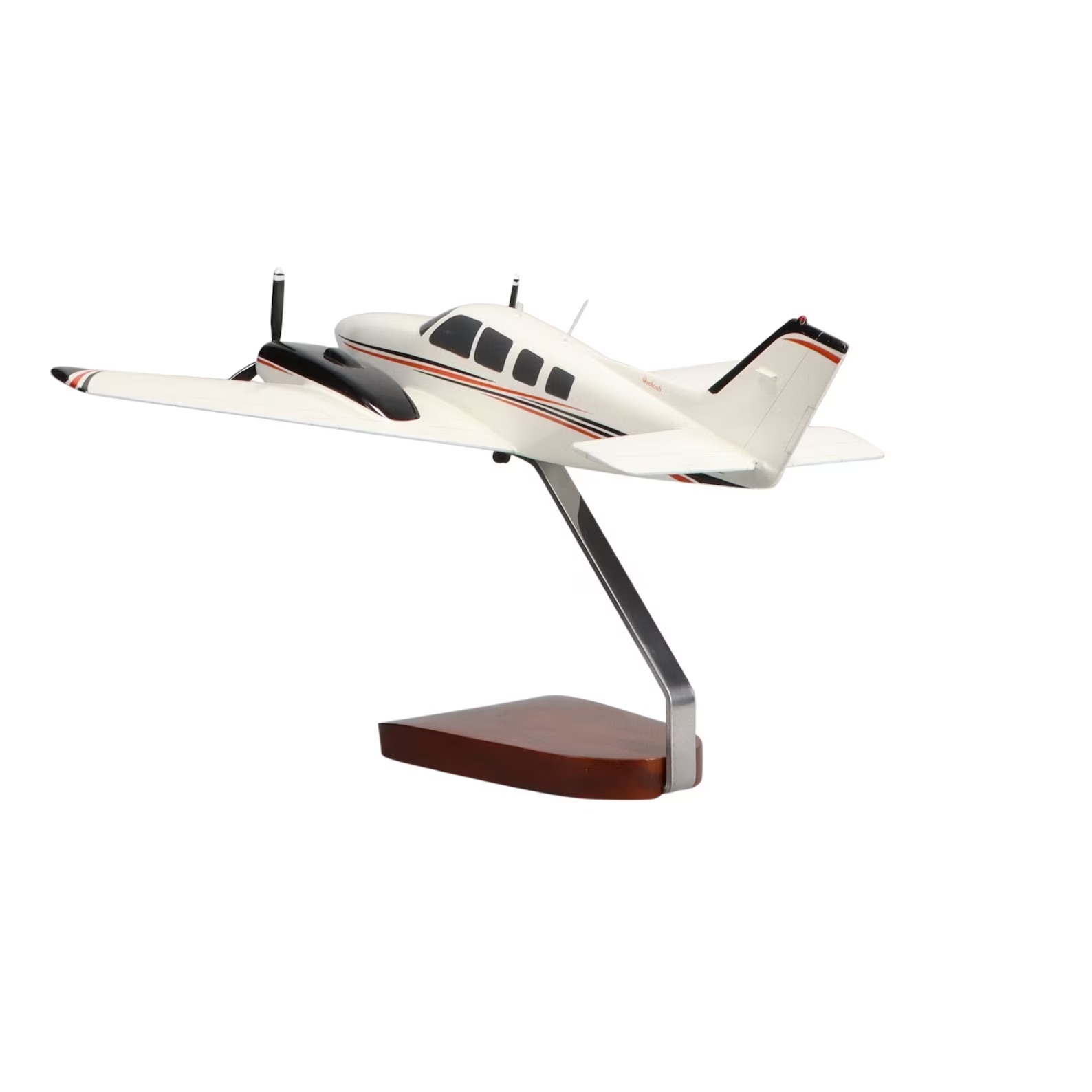 Beechcraft Baron G58 Wooden Scale Desk Model  - Image 2 of 4