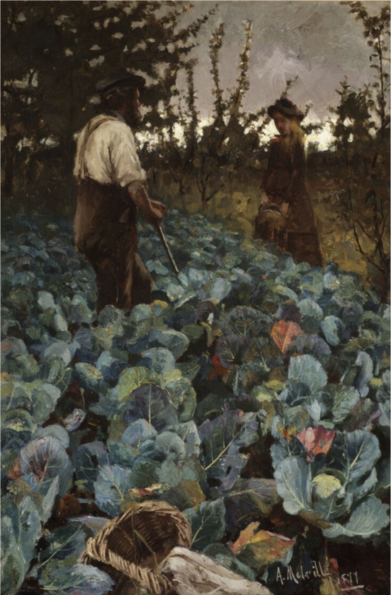 Arthur Melville "A Cabbage Garden, 1877" Offset Lithograph