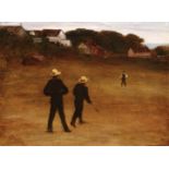 William Morris Hunt "The Ball Players, 1877" Offset Lithograph