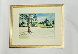 Fairfield Porter “Landscape Study&rdquo; Watercolor on Paper - Image 2 of 8
