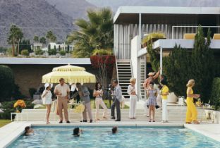 Slim Aarons "Poolside Host, Palm Springs, 1970" C Print