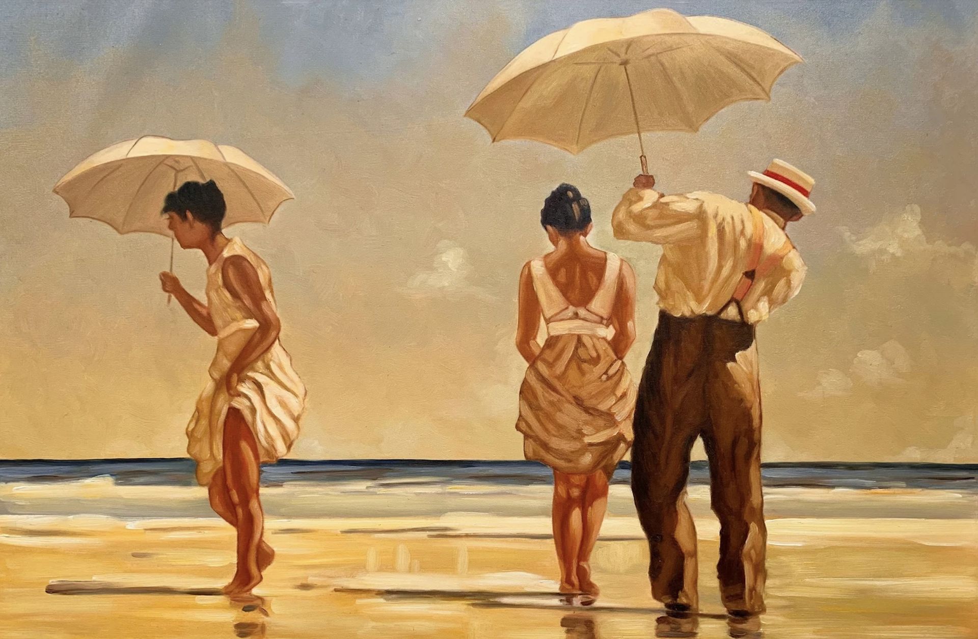 Jack Vettriano "Mad Dogs" Oil Painting