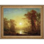 Albert Bierstadt "Sunrise" Oil Painting