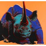 Andy Warhol, "Black Rhinoceros" from 'Endangered Species' 1983 Silkscreen
