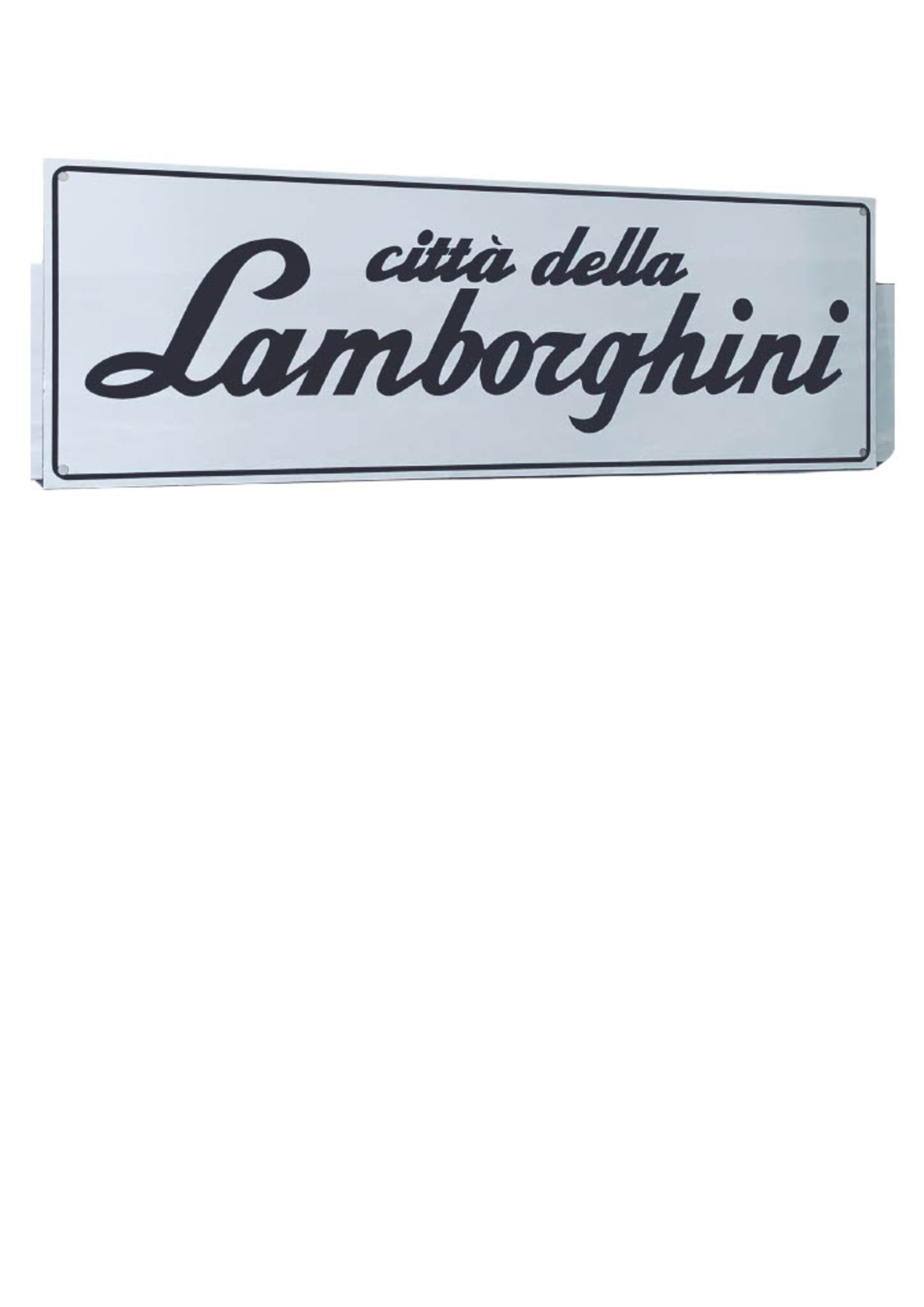 Lamborghini Aluminum Garage Display Sign