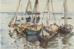 John Singer Sargent "Portuguese Boats, 1903" Offset Lithograph