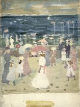 Maurice Brazil Prendergast "Sunday on the Beach, 1896" Offset Lithograph