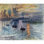 Claude Monet "Sunrise" Oil Painting