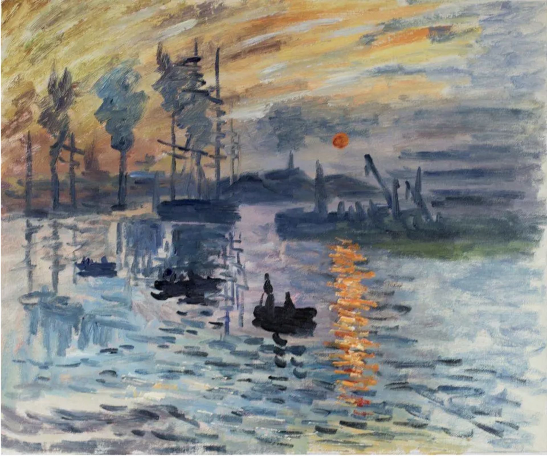 Claude Monet "Sunrise" Oil Painting