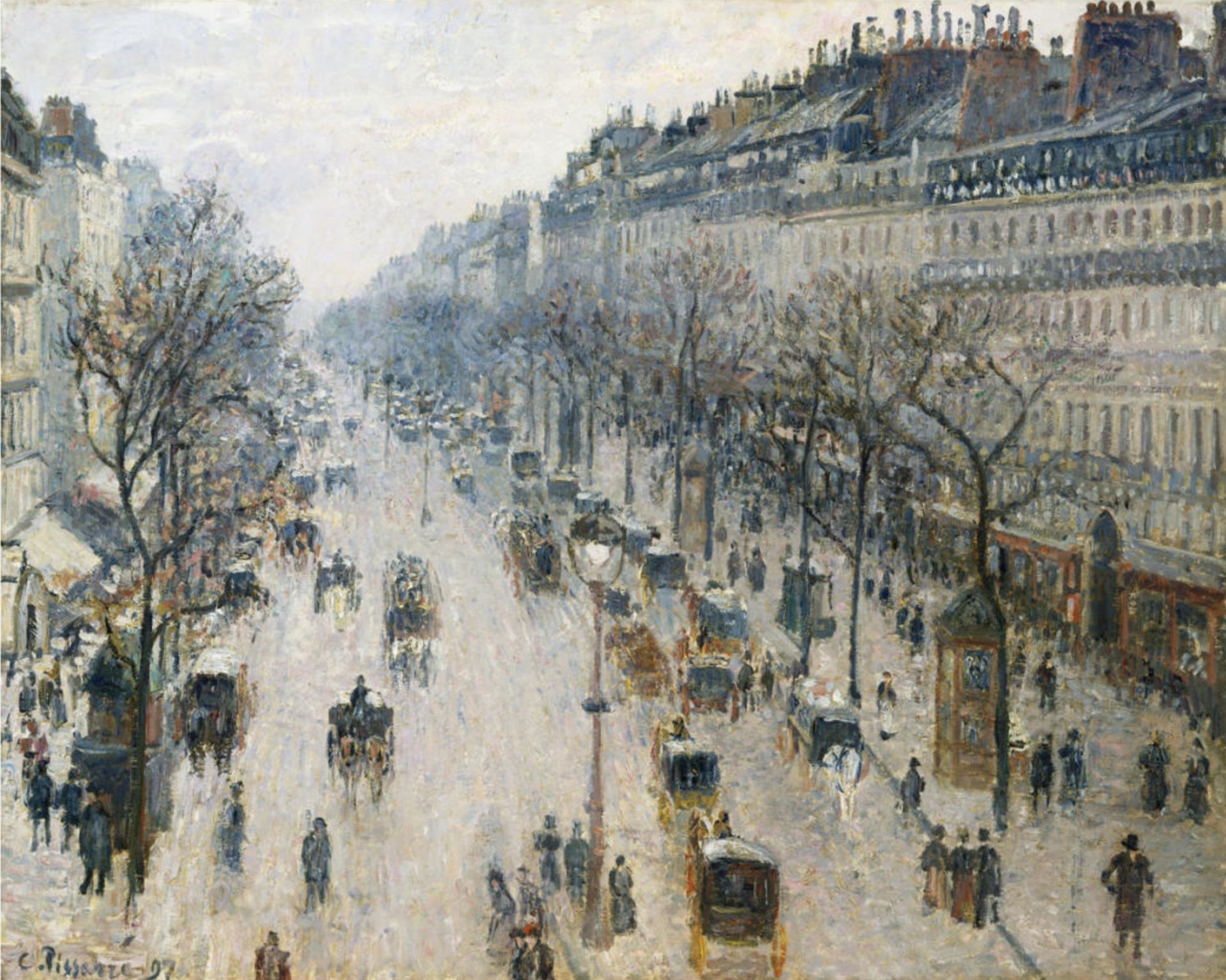 Camille Pissarro "The Boulevard Montmartre on a Winter Morning, 1897" Print